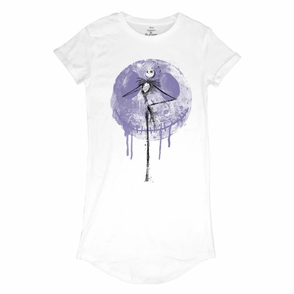Disney The Nightmare Before Christmas - Moon Drip Kurzes Kleid - Weiß